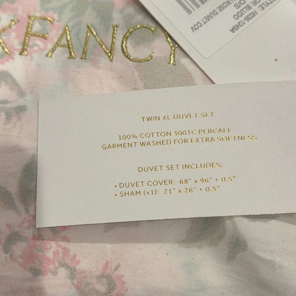 Loveshackfancy palm beach pink floral duvet cover twin XL - Picture 6 of 7